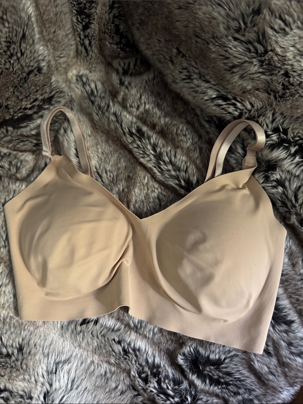 True & Co. Seamless Nude Wireless Bra - Light Beige